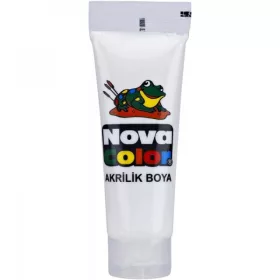 Culori acrilice Nova Color, 75ml, alb