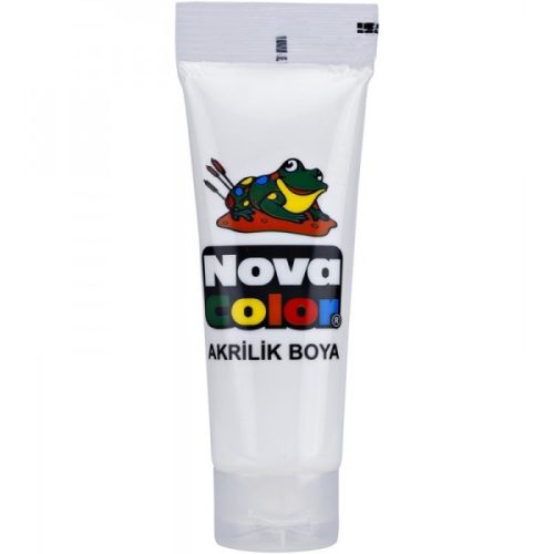 Culori acrilice Nova Color, 75ml, alb