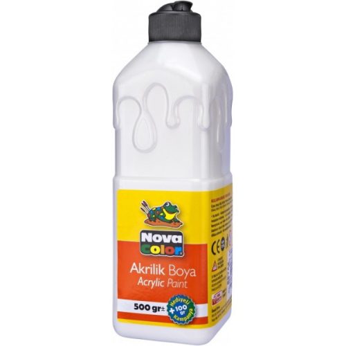 Culori acrilice Nova Color, 500ml, alb