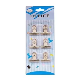   Clipsuri metalice Office Cover A1025, 28 mm, argintii, blister 6 buc