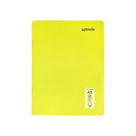   Caiet scolar Mynote Text Neon, A5, 60 file, dictando, coperta PP, galbena