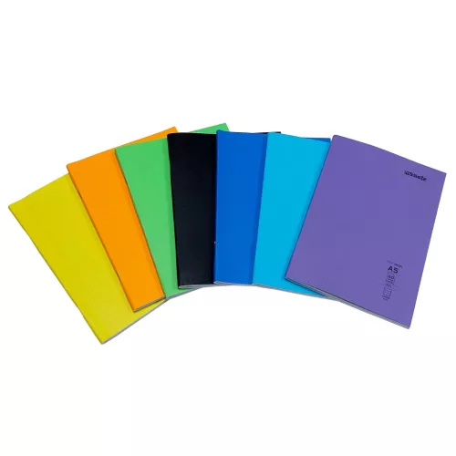 Caiet scolar Mynote Text Neon, A5, 60 file, dictando, coperta PP, galbena