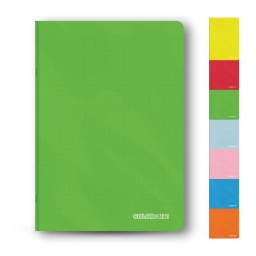 Caiet scolar A5 Colorarte, 48 file, matematica, colturi rotunjite, coperta plastic 230 microni, 70g/mp
