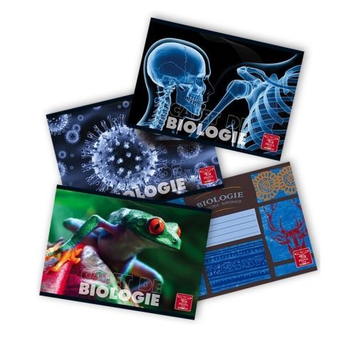 Caiet special A5 Pigna, 24 file, biologie, 60-70g/mp, diverse modele