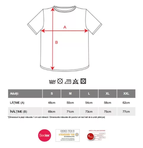 Tricou bumbac Roly ATOMIC 150, albastru inchis, diverse marimi