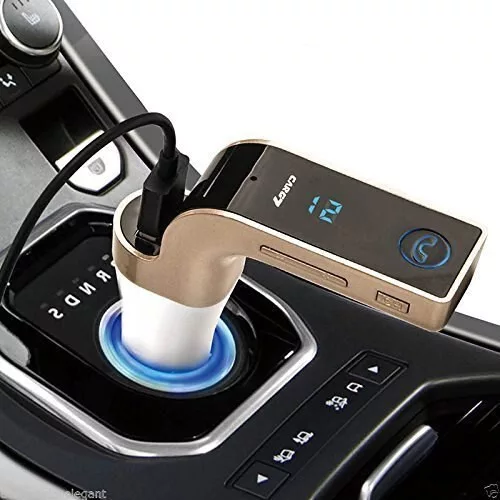 Modulator FM cu incarcare USB si Bluetooth CAR-G7, alb/auriu