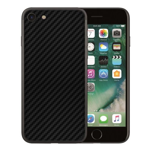 Husa de protectie Carbon Case pentru Apple iPhone 7/8, TPU moale cu aspect carbon, negru
