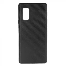   Husa de protectie Carbon Case pentru Samsung Galaxy S20 (S11e), TPU moale cu aspect carbon, negru