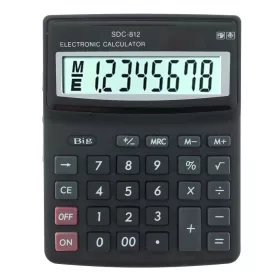   Calculator de birou CLTON CL-812,  8 caractere, functionare baterii + panou solar
