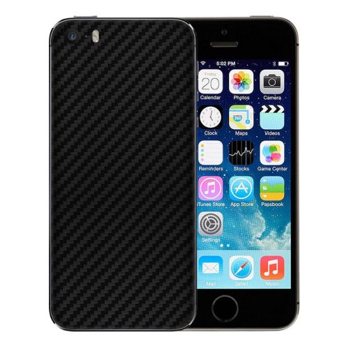 Husa de protectie Carbon Case pentru Apple iPhone 5/5S/SE, TPU moale cu aspect carbon, negru