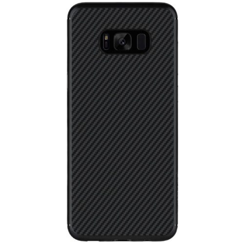 Husa Samsung Galaxy S8, Carbon Case, TPU moale cu aspect carbon, neagra