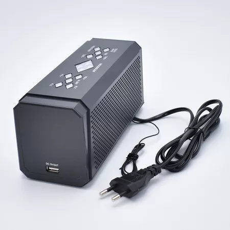 Radio AM/FM cu ceas Happy Sheep CR-8898, Ecran LED, alarma dual, negru