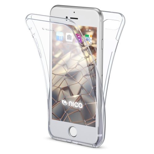 Husa de protectie Full TPU 360° (fata+spate) pentru iPhone 7/8, transparenta