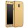Husă Full Cover 360° pentru Samsung Galaxy J3 2017 (față + spate + sticlă), aurie