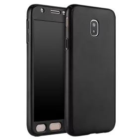   Husă Full Cover 360° pentru Samsung Galaxy J5 2017 (față + spate + sticlă), neagră