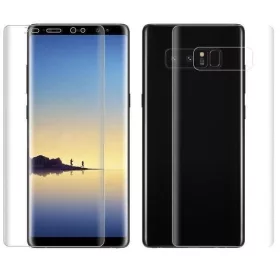   Set 2 folii protectie Samsung Galaxy Note 8 (fata + spate), din plastic, transparente