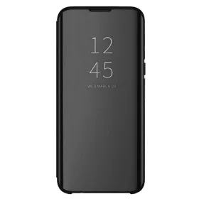Husa Samsung Galaxy J4 Plus, Mirror Clear View, neagra