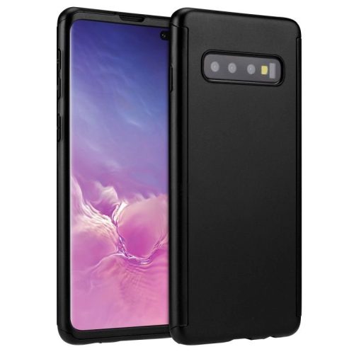 Husă Full Cover 360° pentru Samsung Galaxy S10 (față + spate), neagră