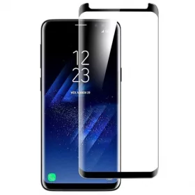   Folie de sticla Full Face 3D pentru Samsung Galaxy S9 Plus, friendly case, margini negre