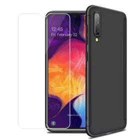   Husă Full Cover 360° pentru Samsung Galaxy A70 (față + spate + sticlă), neagră