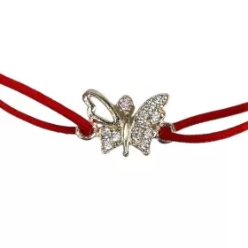   Bratara cu nod dublu si medalion din argint 925, Fluture cu pietre