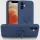 Husa Apple iPhone 12, Ring Silicone, suport sustinere rotativ, catifea in interior, albastru navi