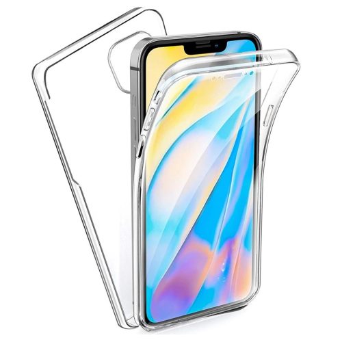 Husa Full TPU 360° pentru iPhone 12 / iPhone 12 Pro (fata + spate), transparenta