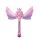 Bagheta de facut baloane Snow Princess, lumini si sunete, roz