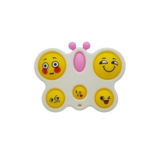 Jucarie antistres tip Pop It!, Fidget Toy, model fluture, emoji