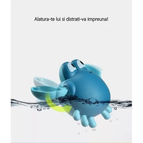 Jucarie de baie pentru copii, model crab, albastru inchis