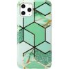 Husa protectie pentru Samsung A11 Soft IMD TPU Marble Geometric Verde