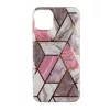 Husa protectie pentru Samsung A11 Soft IMD TPU Marble Geometric Alb