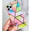 Husa protectie compatibila cu Samsung Galaxy A20 E Soft IMD TPU Marble Geometric Roz