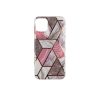 Husa protectie compatibila cu Apple iPhone 12 Soft IMD TPU Marble Geometric Alb