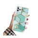 Husa protectie compatibila cu Apple iPhone 12 Pro Max Soft IMD TPU Marble Geometric Verde