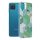 Husa protectie Samsung Galaxy A12, Marble Series, verde/auriu 