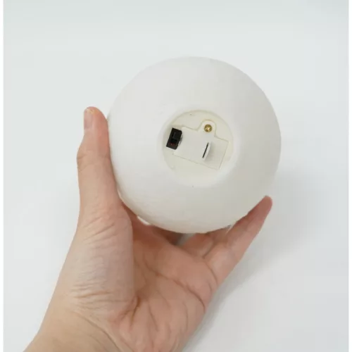 Lampa de veghe 3D Moon Light, lumina LED alb cald, alimentare baterii, 10 cm