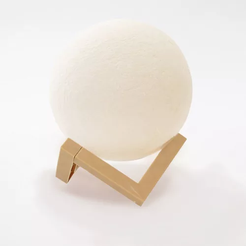 Lampa de veghe luna, culori, lumina LED alb cald, alimentare baterii, stand din plastic, 15 cm