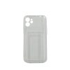 Husa protectie cu suport card compatibila cu Apple iPhone 12 Mini Transparent
