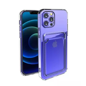   Husa protectie cu suport card compatibila cu Samsung Galaxy A11 Transparent