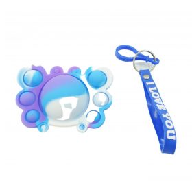   Jucarie senzoriala antistres, tip Pop-It!, cu breloc, model Crab, multicolor
