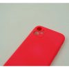 Husa Apple iPhone 12, Luxury Silicone, catifea in interior, protectie camere, rosie