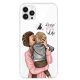 Husa Apple iPhone 12 Pro, Printed Glass, sticla + TPU, model Mom Life