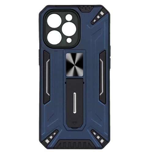 Husa protectie Apple iPhone 11 Pro, Defender 4, rezistenta la socuri, suport stand, albastru inchis