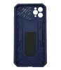 Husa protectie Apple iPhone 11 Pro, Defender 4, rezistenta la socuri, suport stand, albastru inchis