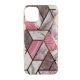 Husa protectie compatibila cu Samsung Galaxy A32 5G Soft IMD TPU Marble Geometric Alb