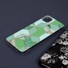 Husa protectie Samsung Galaxy A72, Marble Series, verde/auriu