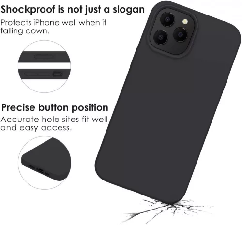 Husa Apple iPhone 12 Pro, Luxury Silicone, catifea in interior, protectie camere, negru