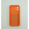 Husa Apple iPhone 12 Pro, Card Case, suport pentru carduri/cartele, portocalie