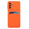 Husa protectie Card Case pentru Samsung Galaxy A52 / A52s, buzunar pentru carduri/cartele, portocalie